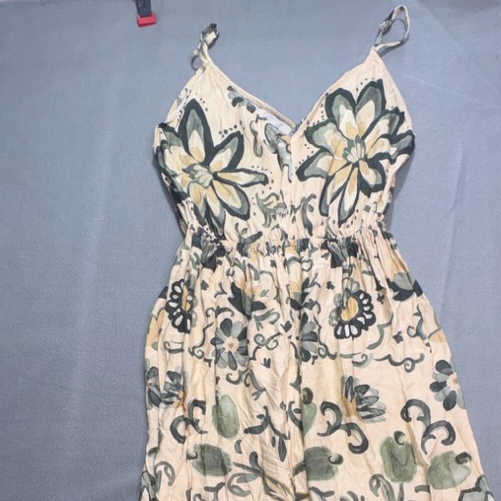 Women's FARM Rio Tropical Green Leaf Print Midi Dress size Medium - Picture 3 of 14